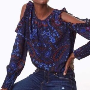 Loft cold shoulder top